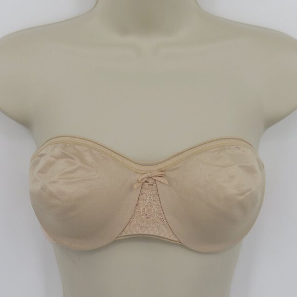 VTG Maidenform 34C Body Things Beige Underwire Unlined Strapless Bra Union USA - Picture 15 of 15